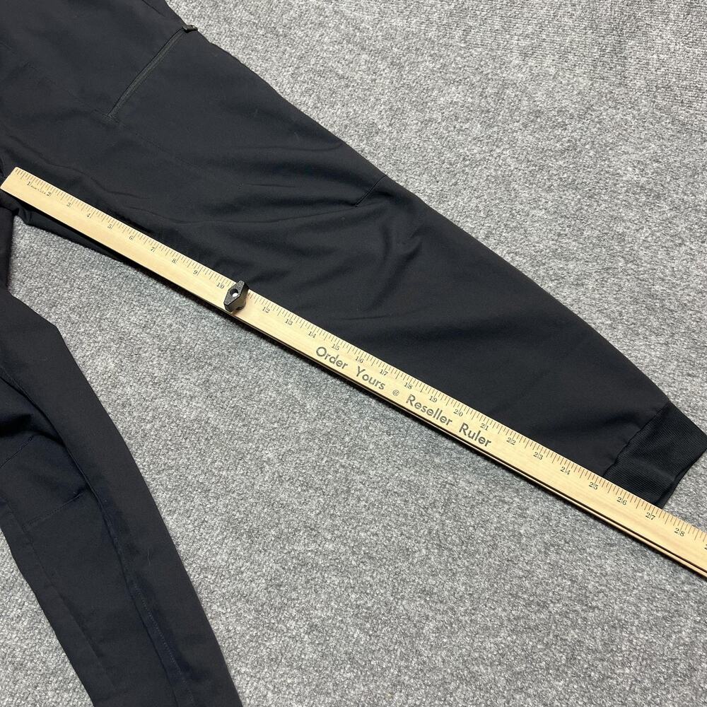 Fabletics Jogger Pants Women Small Black Woven Elastic Waist Zip Pocket Athletic - Picture 10 of 12